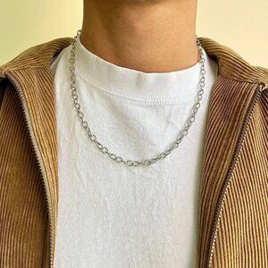 y2k 2000s silver emo grunge affliction style chain necklace